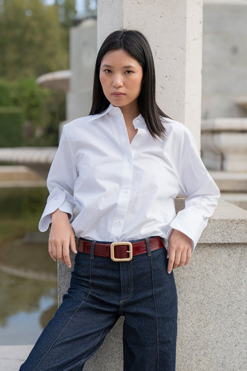 Iria Burgundy Belt