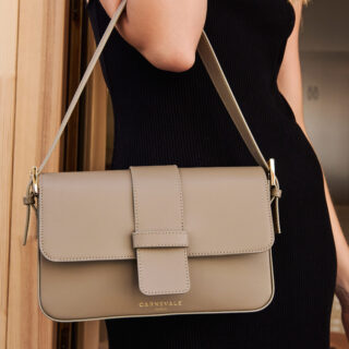 bolso baguette Dalia taupe