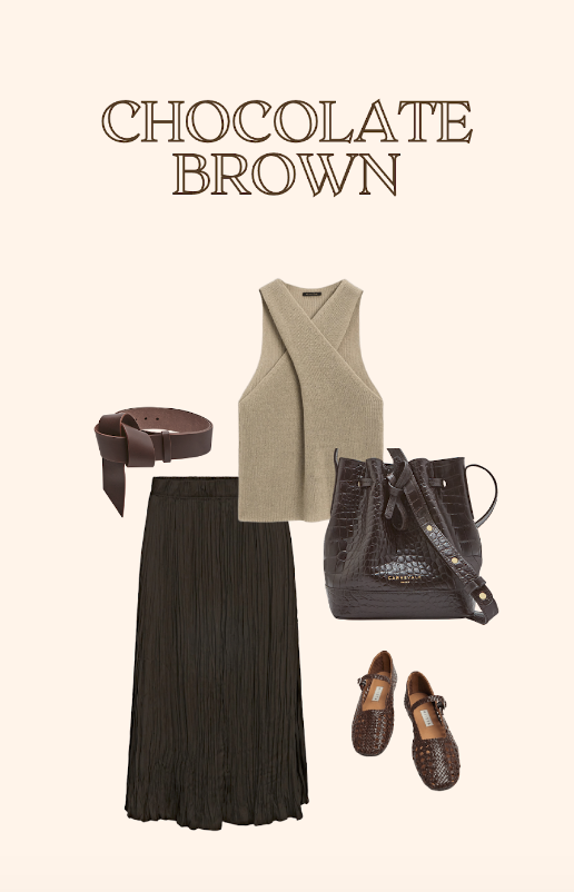 chocolate brown trend autumn fashion 2024 Carnevale